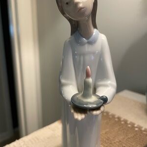 Lladro Girl with candle vintage